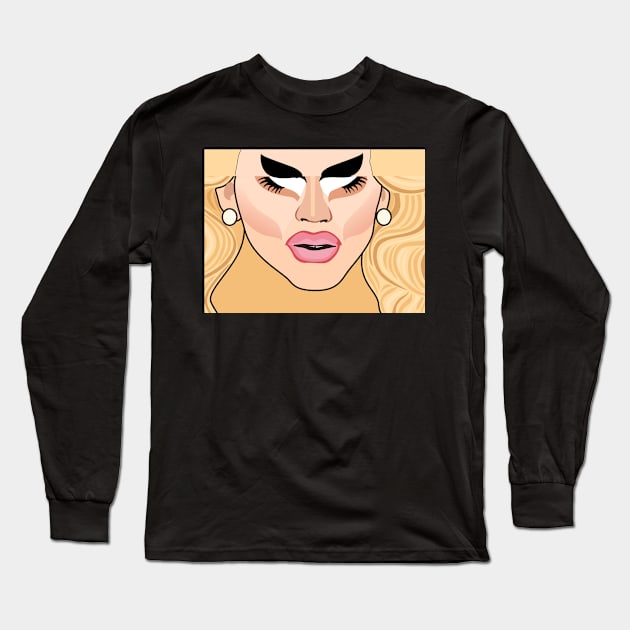 Trixie Mattel Mouth Long Sleeve T-Shirt by Jakmalone